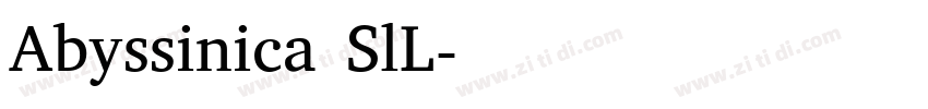 Abyssinica SlL字体转换